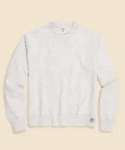 Толстовка из хлопкового французского махрового трикотажа с логотипом GF Brooks Brothers, цвет Oatmeal