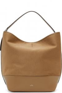 Сумка-тоут Double Tote с ремнем из загара TOTEME