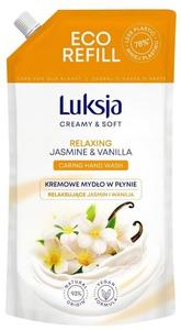 Расслабляющее сливочное жидкое мыло Жасмин и ваниль 900мл - сток Luksja Creamy & Soft