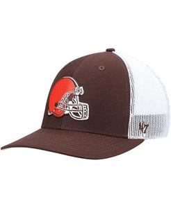 Мужская коричнево-белая кепка Cleveland Browns Trucker Snapback '47 Brand