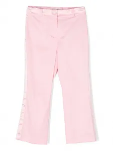Прямые брюки с логотипом Twinset Kids, розовый