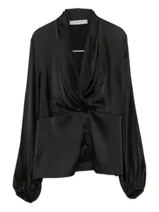 Скрученная блузка на пуговицах D.Exterior, черный