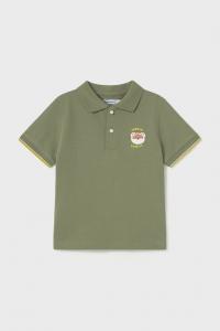 Хлопковая поло для малышей Mayoral, зеленый