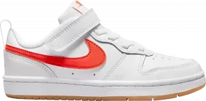 Кроссовки Nike Court Borough Low 2 PS 'White Orange', белый