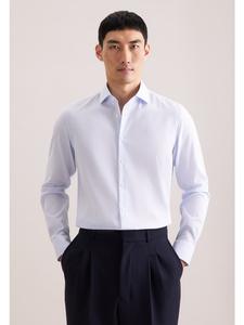 Seidensticker Деловая рубашка приталенного кроя, средний синий цвет