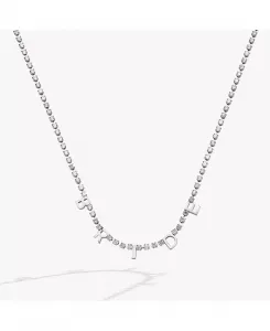 Цепочка-Колье невесты в виде теннисного кортежа Alex And Ani, silver