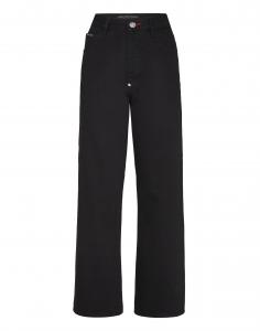 Джинсовые брюки свободного кроя Iconic Plein PHILIPP PLEIN, цвет capital black