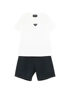 Спортивный костюм с логотипом Emporio Armani Kids, белый