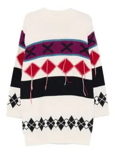 Платье миди с узором аргайл Iceberg, нейтральный