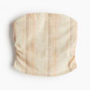 Топ H&M Gathered Corset-style, бежевый