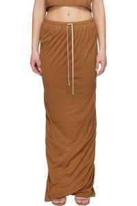 Голливудская юбка-макси на резинке с запахом Rick Owens Drkshdw, оранжевый