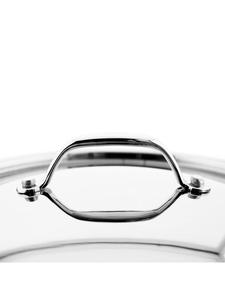 Кастрюля из нержавеющей стали с крышкой, серебристая в серебристом цвете COFI 1453