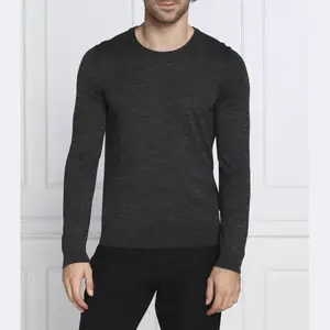 Шерстяной свитер узкого кроя Leno-p Boss, черный