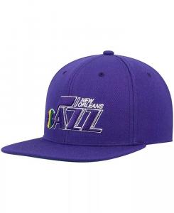 Мужская фиолетовая кепка Snapback New Orleans Jazz Hardwood Classics Team Ground 2.0 Mitchell & Ness