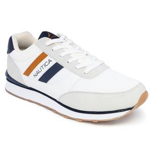 Nautica Мужские Кроссовки на шнуровке с логотипом, ярко-белый