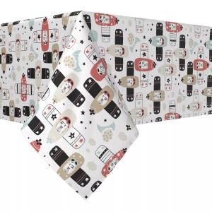 Квадратная скатерть, 100% полиэстер, 60x60 дюймов. Пилоты тигров в самолетах.