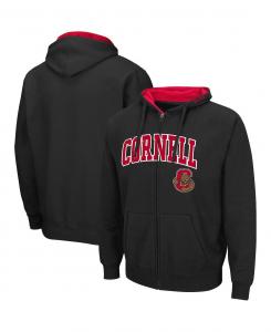 Мужская черная толстовка с капюшоном cornell big red arch logo 3.0 с молнией во всю длину Colosseum, черный