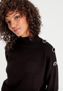 Джемпер STEHKRAGEN KNÖPFE Cache Cache, черный