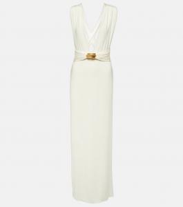 Платье из джерси с вырезом Tom Ford, Pearl White