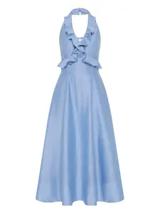 Платье миди с оборками Rebecca Vallance, синий