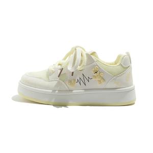 BEIER Женские легкие и дышащие низкие скейтерские кроссовки желтого цвета, цвет Yellow