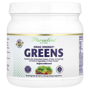Paradise Herbs, ORAC Energy Greens, зелень, оригинальная добавка с нейтральным вкусом, 364 г (12,8 унции)