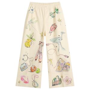 Широкие джинсы-лодочки Alémais, кремовый