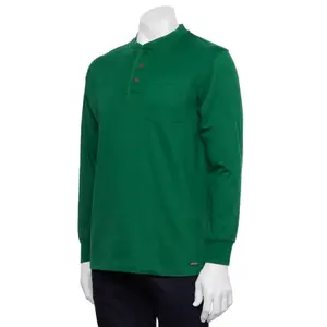 Мужская удлиненная рубашка-поло с запахом Smith'S Workwear, цвет viridian green