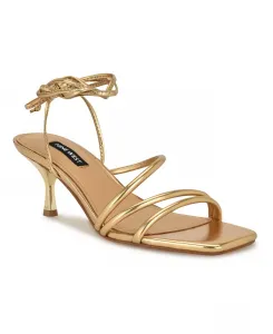 Женские босоножки Hendy Strappy Lace Up Dress Sandals Nine West, золотой