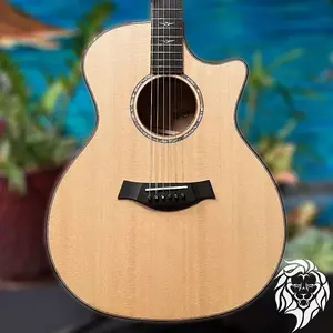 Taylor Custom GA Grand Auditorium Trans Black Koa с окантовкой Natural Top 1206053115