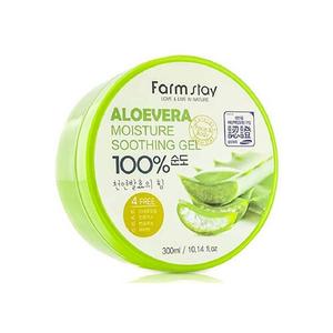Farm Stay, Aloevera, корейский гель алоэ 24к с золотом и пептидами, 300 мл