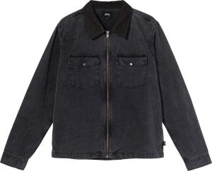Рубашка Stussy Washed Canvas Work Shirt 'Black', черный