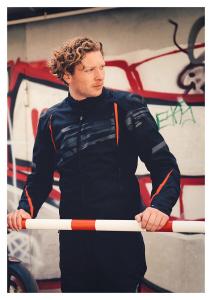 Куртка текстильная E-1101 Rekurv, черный/красный