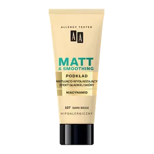 Матирующий и разглаживающий тональный крем для лица темно-бежевый 107 Aa Matt & Smoothing, 30 мл