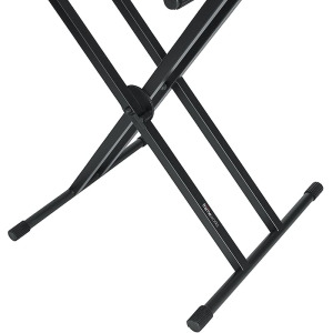 Gator - GFW-KEY-5100X - Deluxe Two Tier X Style Keyboard Stand - Black