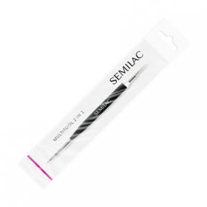 Мультитул 2 в 1 Инструмент для дизайна ногтей Тонкая кисточка и шариковый зонд Semilac