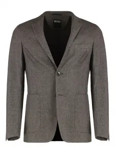 Однобортный пиджак Zegna, коричневый