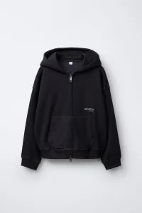 Zara Толстовка на молнии, окрашенная методом грампечатки