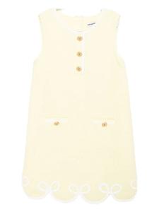 Юбка из твида с карманами Self-Portrait Kids, желтый