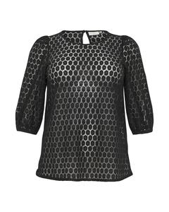 Кружевная блузка KAFFE CURVE Blouse, черный