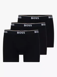 Трусы HUGO BOSS BOSS Power Cotton Logo Waistband 3 шт, черный