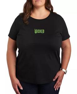 Футболка большого размера Wicked Elphaba Green с графическим логотипом Hybrid Apparel, черный