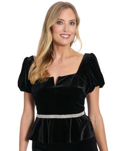 Женская футболка-бомбер с коротким рукавом Muse, Black