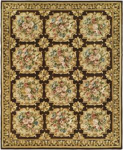 Ковер SAFAVIEH, 244 x 305 см, - коллекция Savonnerie - большой - ассорти, ручная работа из шерсти, традиционный европейский дизайн, идеально для гостиной, спальни, офиса, столовой (SV12A)