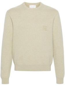 Nanushka джемпер из шерсти мериноса с вышитым логотипом, нейтральный цвет