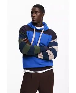 Мужская худи в полоску Desigual, синий