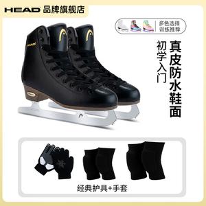 HEAD Коньки для фигурного катания F600 Black Pro для начинающих, взрослых и детей, с наколенниками, налокотниками и перчатками, размер 40