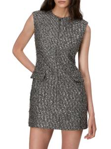 Мини-платье без рукавов от Tina Linton из смесовой шерсти rag & bone, серебряный