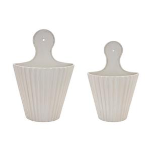 Карман настенный Melrose International с ребристым краем, 2 штуки, белый