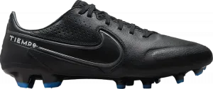 Бутсы Nike Tiempo Legend 9 Pro FG 'Black Dark Smoke Grey', черный